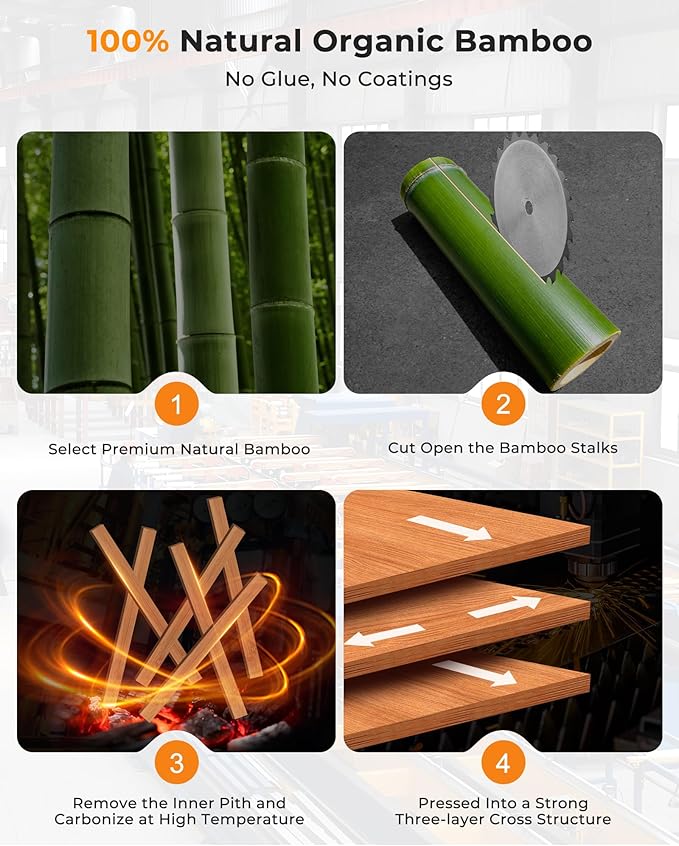 Bamboo Cutting Board for Kitchen, Knife-Friendly Wooden Cutting Boards Set 3-Piece with Juice Groove, Durable Chopping Boards for Meat, Vegetables, Fruits, Cheese – Multi-Purpose, Kitchen Gifts