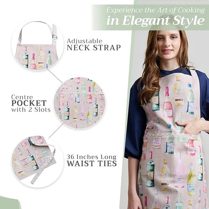 Maison d' Hermine 100% Cotton Apron for women with Pocket Kitchen Chef Apron for Men Cooking Mothers Day Gifts - Image 5