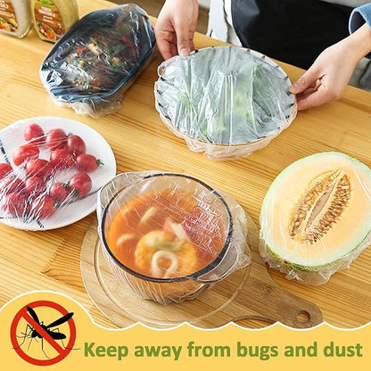 MAQIHAN 200 Bowl Covers for Bread Proofing - Medium Plastic Wrap Food Sourdough Baking Rising Elastic Reusable Plate Covers Outdoor Food Fresh Keeping Bags Shower Cap Hair Deep Conditioning - Image 5