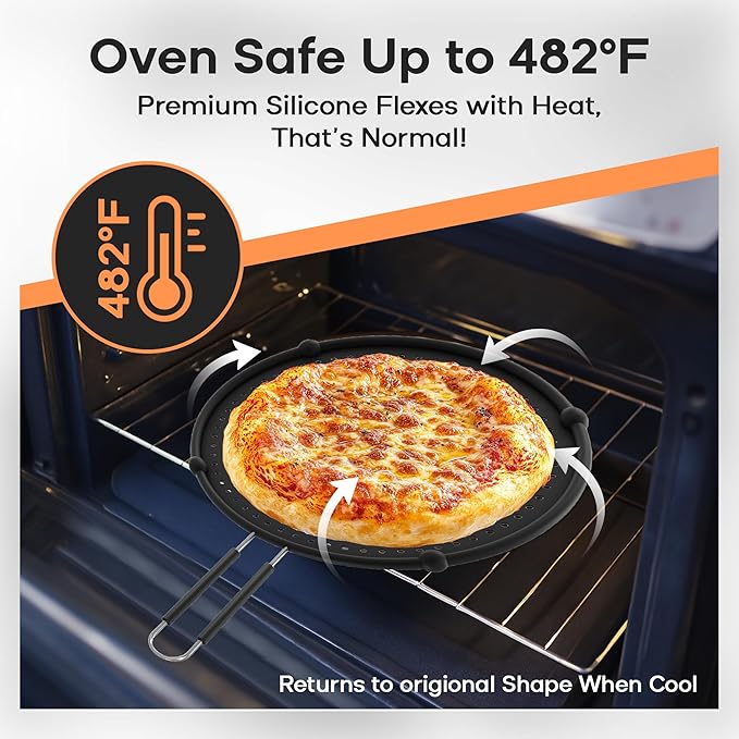 Splatter Screen for Frying Pan | USA Brand | 11-Inch Black, Fit Pans (6" to 11") Silicone Grease Splatter Guard for Frying Pan and Stove by Beckon Ware - Image 5