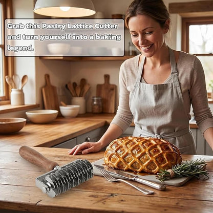 Pastry Lattice Roller Cutter - Stainless Steel Dough Lattice for Pie Pizza Bread beef wellington Pastry Crust Roller Cutter - Image 7