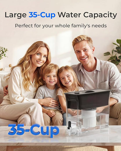 Waterdrop TDS Reduction Water Filter Pitcher, 6-Stage Advanced Filtration, Reduces TDS, Chlorine, PFOA/PFOS and More for Healthier, Lasts Up to 2 Months, 35-Cup, Long-Life Dispenser (with 1 Filter) - Image 7