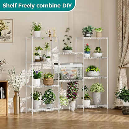 SINGAYE Shelf Wire Shelving Adjustable Storage Shelves Rack Standing Units for Kitchen Closet Laundry Bathroom Organizers Metal Pantry Narrow Mesh Gaps 12" D x 22" W x 59" H White - Image 5