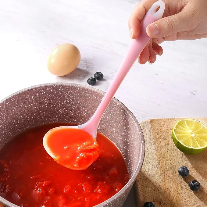 Silicone Small Silicone Ladles, Mini Gravy Ladles, Heat-resistant Sauce ladles for serving or cooking, BPA Free - Image 2