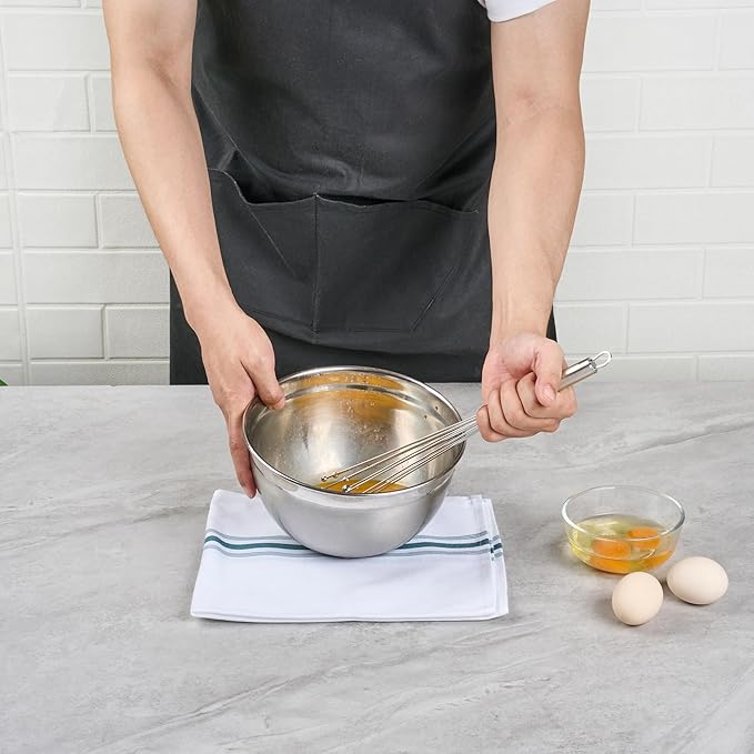 Restaurantware 12.5 in Stainless Steel Ball Whisk - 24 Pack - German Standard Egg Beater with Ergonomic Handle, Dishwasher Safe - Manual Mixer Cooking Whisk for Baking, Stirring, Sauces, Beating - Image 5