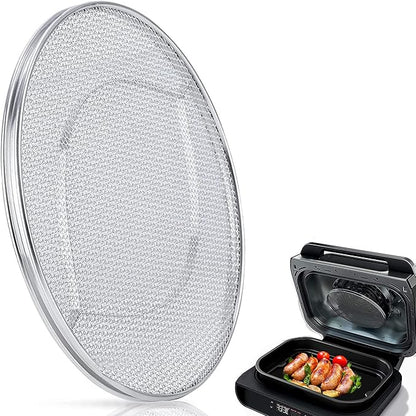Stainless Steel Splatter Shield compatible for Ninja Foodi FG551, Reusable 6-in-1 Air Fryer Accessories, Indoor Grill Accessories, Fine Mesh Splatter Screen, Ninja Replacement Screen Splash Guard