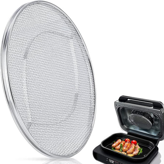 Stainless Steel Splatter Shield compatible for Ninja Foodi FG551, Reusable 6-in-1 Air Fryer Accessories, Indoor Grill Accessories, Fine Mesh Splatter Screen, Ninja Replacement Screen Splash Guard