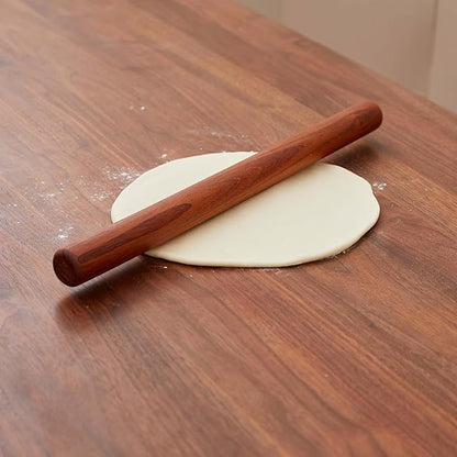 Wood Rolling Pins for Baking- Fulimax 16" Classic Wooden Rolling Pin for Dough, Rodillo Para Masa for Fondant Pizza Pie Crust Cookie Pastry Pasta, Baking Essentials, Rosewood - Image 6