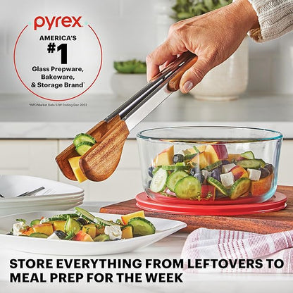 Pyrex Simply Store (9-Pack) Mixed Sized Glass Food Storage Set, Round & Rectangular Containers With Plastic Lids, BPA-Free, Dishwasher & Microwave Safe - Image 5