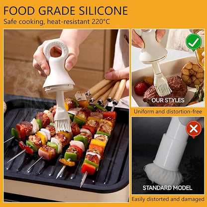 2 in 1 Oil Dispenser Bottle with Silicone Brush - 150ml/5.07oz Borosilicate Glass Basting Brush for BBQ, Grilling, Easy Kitchen & Outdoor Cooking