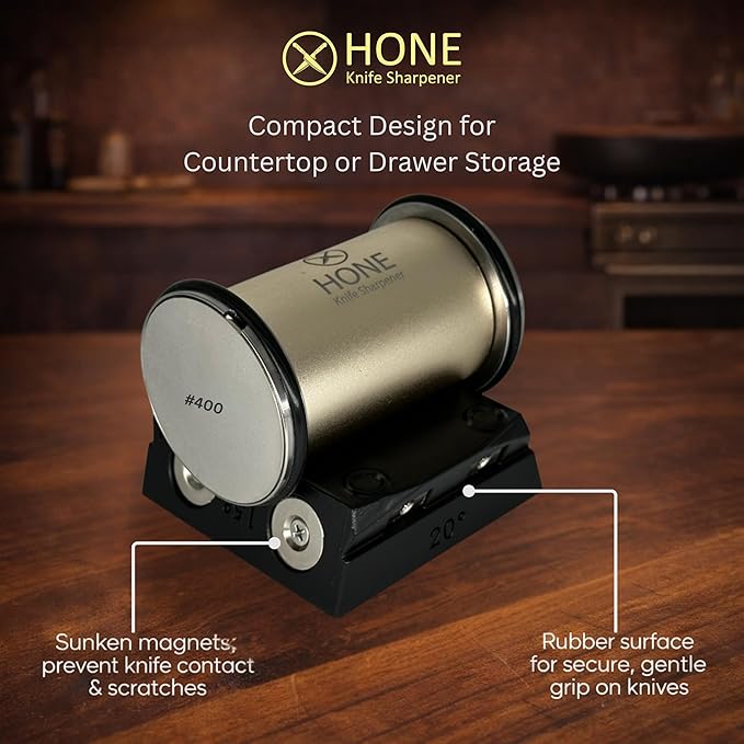    Engineered in Canada, Kitchen Rolling Knife Sharpener with Ball Bearings, Detachable Dual-Sided Diamond Plates, Small Knives Slot, 20° & 15° Precision Sharpening - Image 7