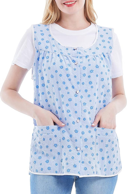 Nanxson Cobbler Aprons for Women with Pockets Smock Apron with Buttons for Cooking Chef Kitchen CF3152