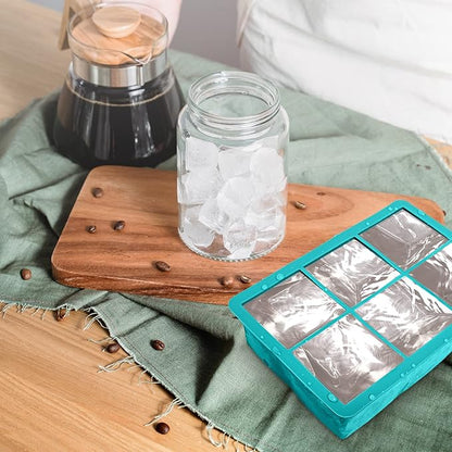 Excnorm Silicone Ice Cube Trays 3 Pack - Large Size Silicone Ice Cube Molds with Leak Proof Removable Lid Square Ice Cube Tray And BPA Free for Cocktail,Whiskey, Stackable Flexible Ice - Image 8