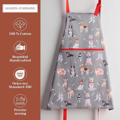 Maison d' Hermine 100% Cotton Apron for women with Pocket Kitchen Chef Apron for Men Cooking Mothers Day Gifts - Image 2