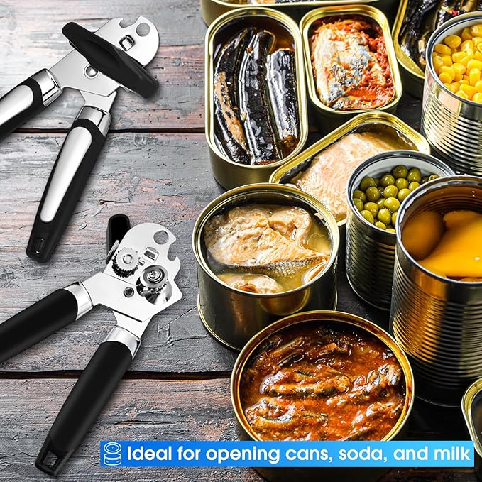 Gisafai 20 Pcs Manual Can Opener with Sharp Blade Smooth Edge Multifunctional Kitchen Gadget Handheld Openers Oversized Handheld Knob Can and Bottle Animals - Image 7