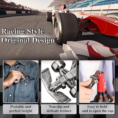 LKKCHER Racing Car Bottle Opener - Novelty Gift for Men, Women & Racing Fans - Birthday, Christmas Stocking Stuffers
