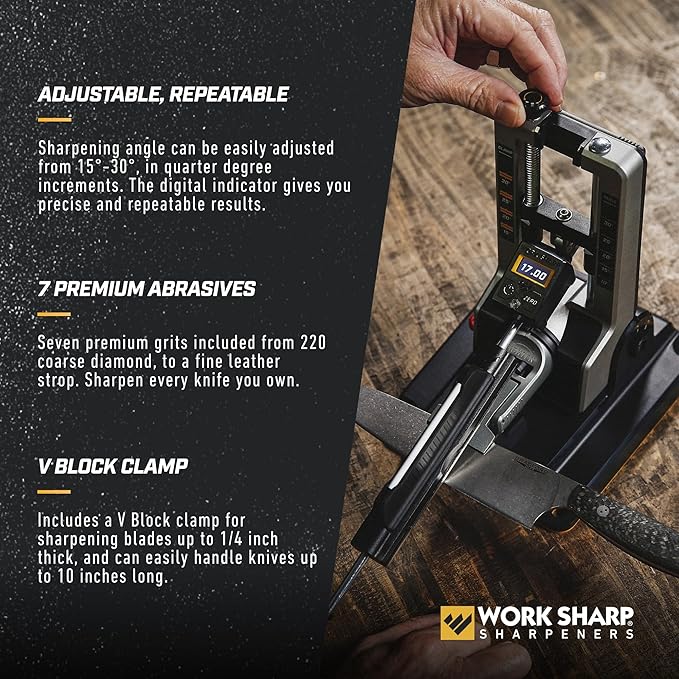 Work Sharp Professional Precision Adjust Elite Set Knife Sharpener value combo bundle with the Guided Field Knife Sharpener - Image 3