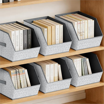 Homsorout Large Closet Storage Cubes - Closet Storage Bins with Dual Handles for Clothes, Towels, Toys, Shelf Organizer Bins for Bedroom, Nursery, Shelves, Small Spaces, Ant Light Gray, 3 Pack