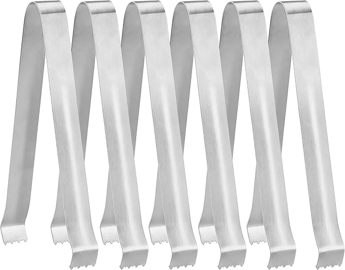 New Star Foodservice 42269 Restaurant-Grade Pom Tong, Stainless Steel, 6.5 inch, Set of 6, Silver - Image 2