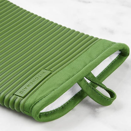 KITCHENAID Ribbed Soft Silicone Oven Mitt 2-Pack Set, 7.5"x13", Matcha - Image 5