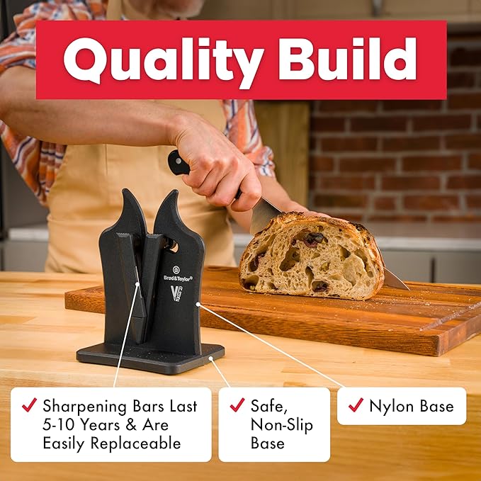 Brod & Taylor VG2 Classic Knife Sharpener | 3-Action Tungsten Carbide (Nylon) - Image 7