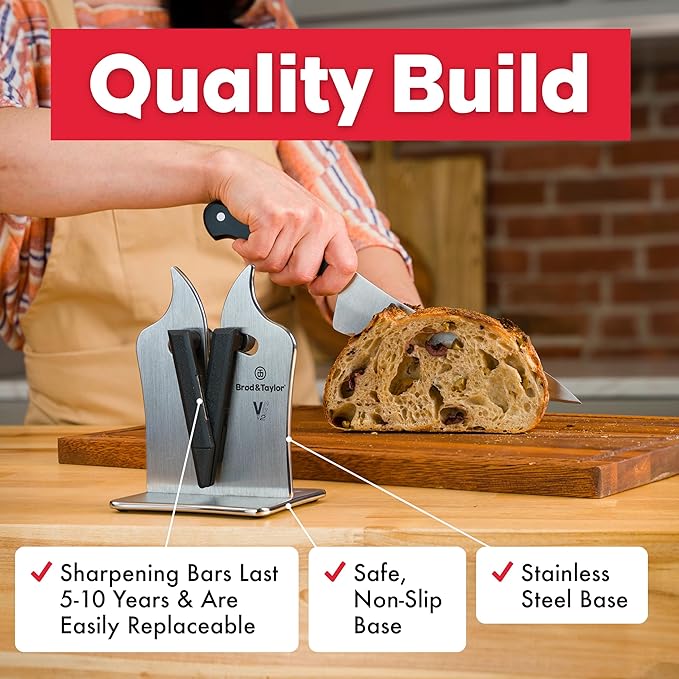 Brod & Taylor VG2 Professional Knife Sharpener | 3-Action Tungsten Carbide (Stainless Steel) - Image 7