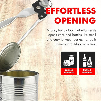 Chef Craft Select Can Opener with Bottle Opener, 7 Inch, Chrome, Nickle Plated - Image 3