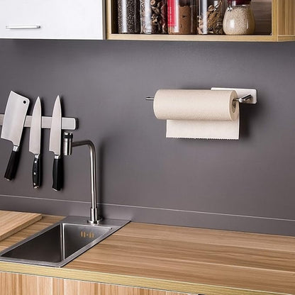 SUNTECH Paper Towel Holder Under Cabinet - Self Adhesive Towel Paper Holder Stick on Wall for Kitchen, Bathroom Paper Towel Holder Organizer&Storage&Decor, Stainless Steel - Image 6