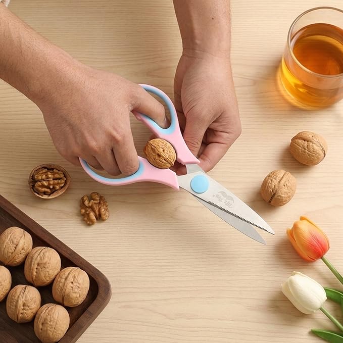 Mr. Pen- All Purpose Kitchen Shears with Protective Sheath, 2pcs, 8 Inch, Dishwasher Safe, Stainless Steel Food Scissors with Micro-Serrated Blades, Soft Grip, Durable Utility Kitchen Shears - Image 2