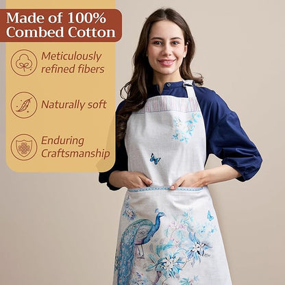 Maison d' Hermine 100% Cotton Apron for women with Pocket Kitchen Chef Apron for Men Cooking Mothers Day Gifts - Image 4