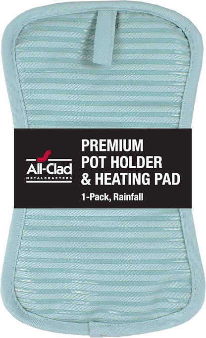 All-Clad Premium Pot Holder & Hot Pad: Heat Resistant up to 500 Degrees - 100% Cotton, 10"x6.25" Hot Pad for Kitchen and Barbeque, 1-Pack, Rainfall by All-Clad