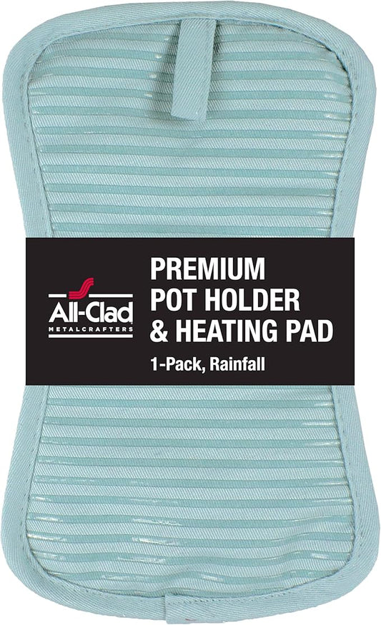 All-Clad Premium Pot Holder & Hot Pad: Heat Resistant up to 500 Degrees - 100% Cotton, 10"x6.25" Hot Pad for Kitchen and Barbeque, 1-Pack, Rainfall by All-Clad