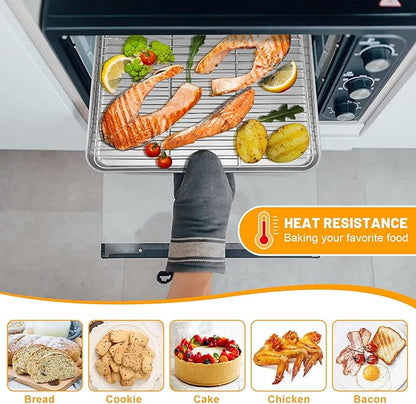 TeamFar Cooling Rack, 11.7” x 9” Stainless Steel Wire Baking Rack for Cooking Roasting Grilling, Fit for Oven Pan, Oven & Dishwasher Safe, Non-toxic & Heavy-Duty, 2PCS - Image 4