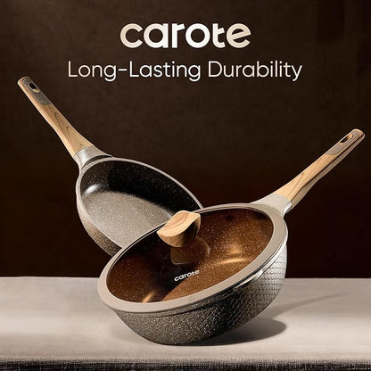CAROTE 26PCS Pots and Pans Set Non Stick, Cookware Set Pots and Pans Induction Cook Ware, Nonstick Kitchen Cooking, PFOA Free - Image 6