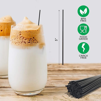 Coffee Stirrers Sticks, Disposable Plastic Drink Stirrer Sticks, 1000 Stirrers, Use It As A Coffee Straws Or A Cocktail Mixers (Black, 5-Inch (Pack of 1) - Image 5