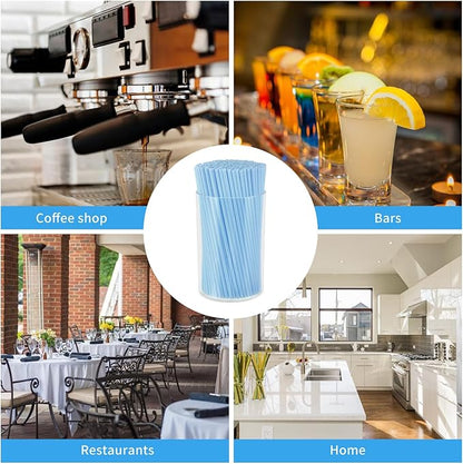 500 Pcs Light Blue Coffee Stir Sticks Set 5x0.12 inch Cocktail Straws Acrylic Stir Stick Holder Baby Blue Straws Disposable Drink Stirrers for Coffee Bar Tea Party Supplies Home - Image 4