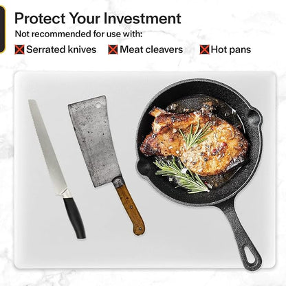 Thirteen Chefs Plastic Cutting Board - 18 x 12 x 0.5 Inch, Professional Grade HDPE, NSF Approved, Large Size and Dishwasher Safe - Image 7