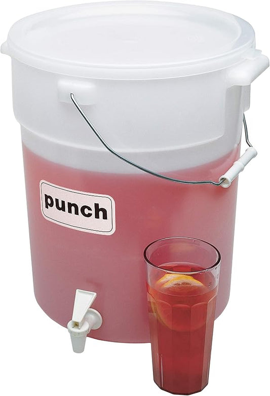 Cambro DSPR6148 SIX-GALLON (22,7 L) BEVERAGE DISPENSER, White, 22 Quart Case of 1 by CambroManufacturing