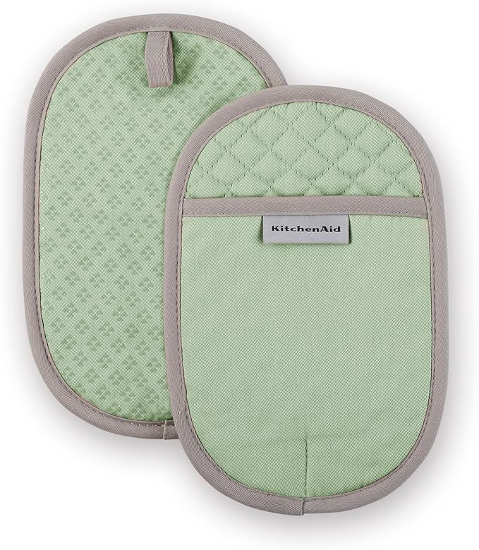 KitchenAid Asteroid Pot Holder 2-Pack Set, Pistachio, 6.5"x10" by KitchenAid