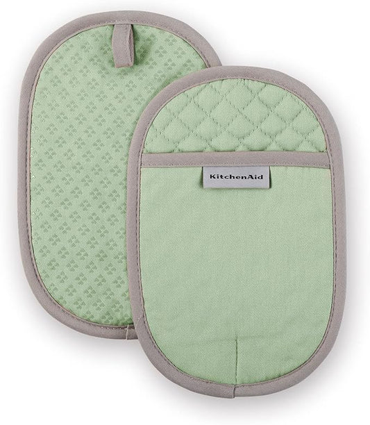 KitchenAid Asteroid Pot Holder 2-Pack Set, Pistachio, 6.5"x10" by KitchenAid