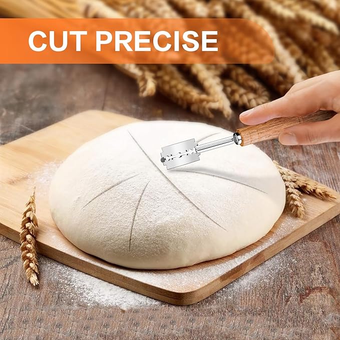 Pastry Cutter, Biscuit Cutter, Dough Scraper, Bread Lame, Stainless Steel Pastry Blender Set, Dough Cutter Biscuit Cutter Sourdough Bread Scoring Tool Dough Blender Tools & Pastry Utensils (5 Pcs/Set) - Image 6
