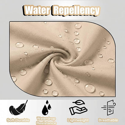 TOSHE Kitchen Apron Waterdrop Resistant Cotton Apron with adjustable Aprons for Women with Pockets 10 Color option Cooking Beige Apron(Beige) - Image 4