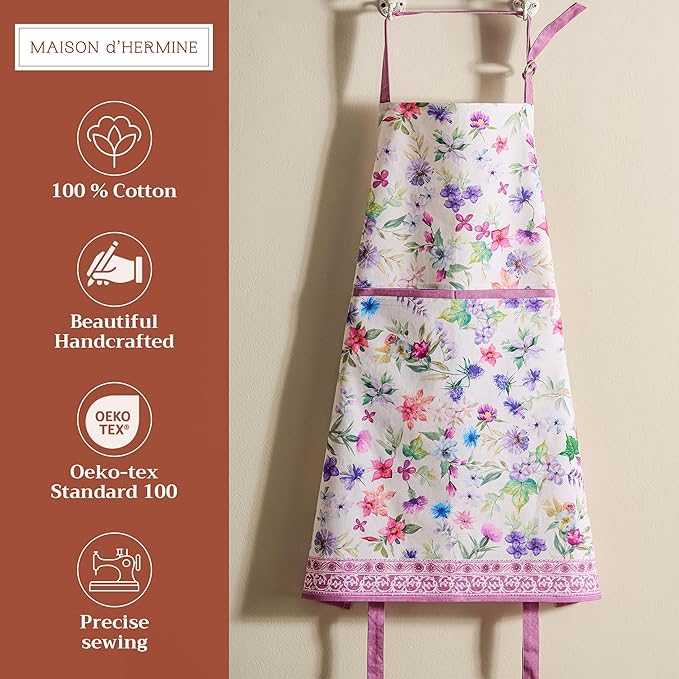 Maison d' Hermine 100% Cotton Apron for women with Pocket Kitchen Chef Apron for Men Cooking Mothers Day Gifts - Image 2