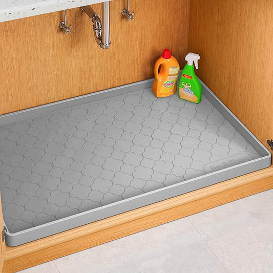 Jin&Bao Waterproof Under Sink Mat 40" x 22", Thick Silicone Mat Cabinet Protector for Kitchen and Bathroom, Shelf Liner, Home Organizer and Storage, Multipurpose Tray for Gadgets and Essentials by Jin%26Bao