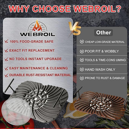 Grill Grate & Splatter Shield for Ninja Foodi FG551 DG551 Grill Accessories, Cast Iron Griddle Plate & Stainless Steel Splatter Screen for Ninja Foodi Smart XL 6-in-1 Grill Replacement Parts Non-stick