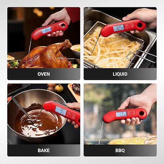 ThermoMaven Professional Meat Thermometer Digital, Ultra-Fast 0.5 Sec Instant Read, NIST Certified ±0.5°F Accuracy, IP67 Waterproof, Auto-Rotating Backlit Display, Lift-to-Wake, for BBQ/Cooking/Candy - Image 3