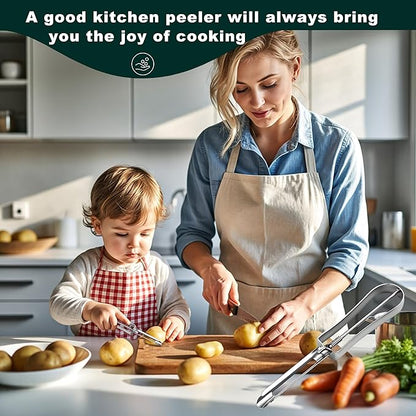 Potato Peelers for Kitchen, 2 Pcs, Just Like Mom's old steel Peeler - Image 6