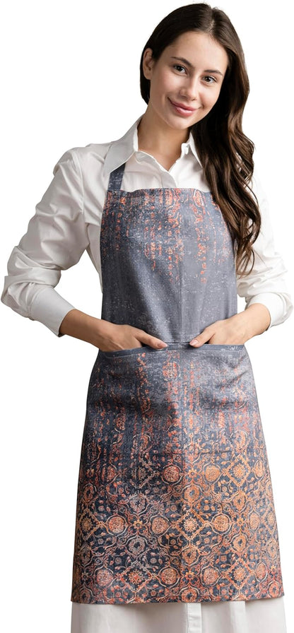 Maison d' Hermine 100% Cotton Apron for women with Pocket Kitchen Chef Apron for Men Cooking Mothers Day Gifts