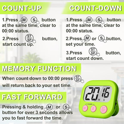 ZILLEEN Classroom Timer for Kids Teachers 2 Pack Digital Timers - Image 8