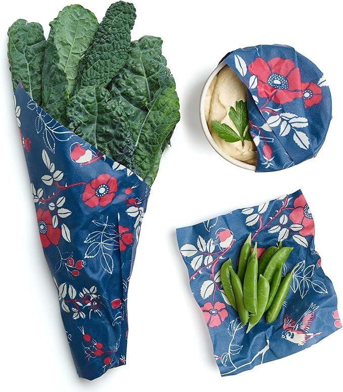 Bee's Wrap Beeswax Wraps for Food - Cut to Size 14x52" Beeswax Wrap Roll - Plastic Free Made in USA Reusable Natural Food Wrap - Botanical - Image 5